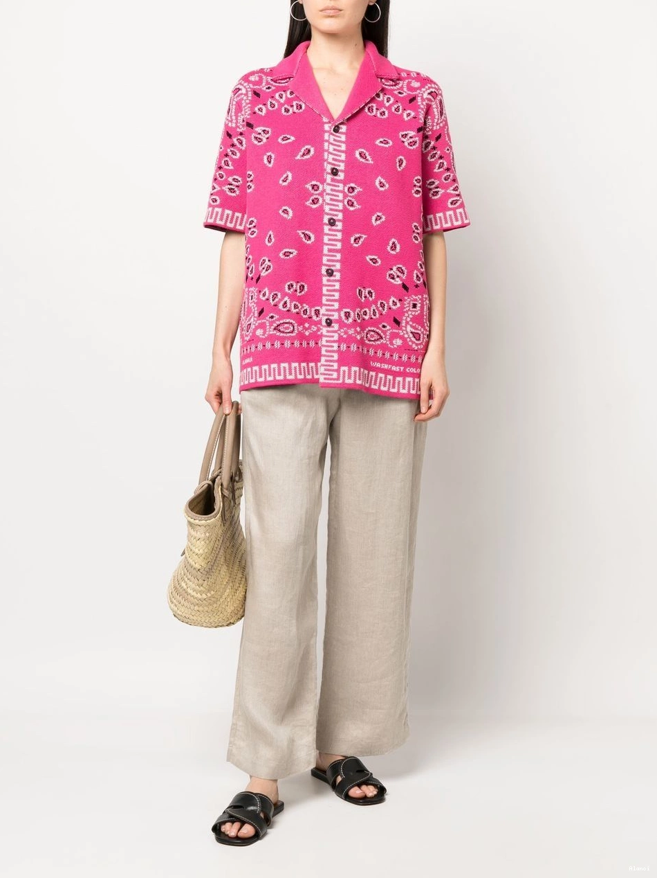 Cheap paisley-print Women shirt short-sleeved Alanui 0711